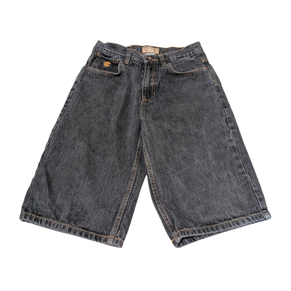 Rocawear Denim Shorts Kids Size 14 Black Faded Relaxed Hip Hop Y2K Baggy Skater